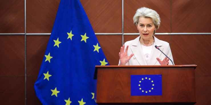 La Presidente della Commissione europea, Ursula von der Leyen