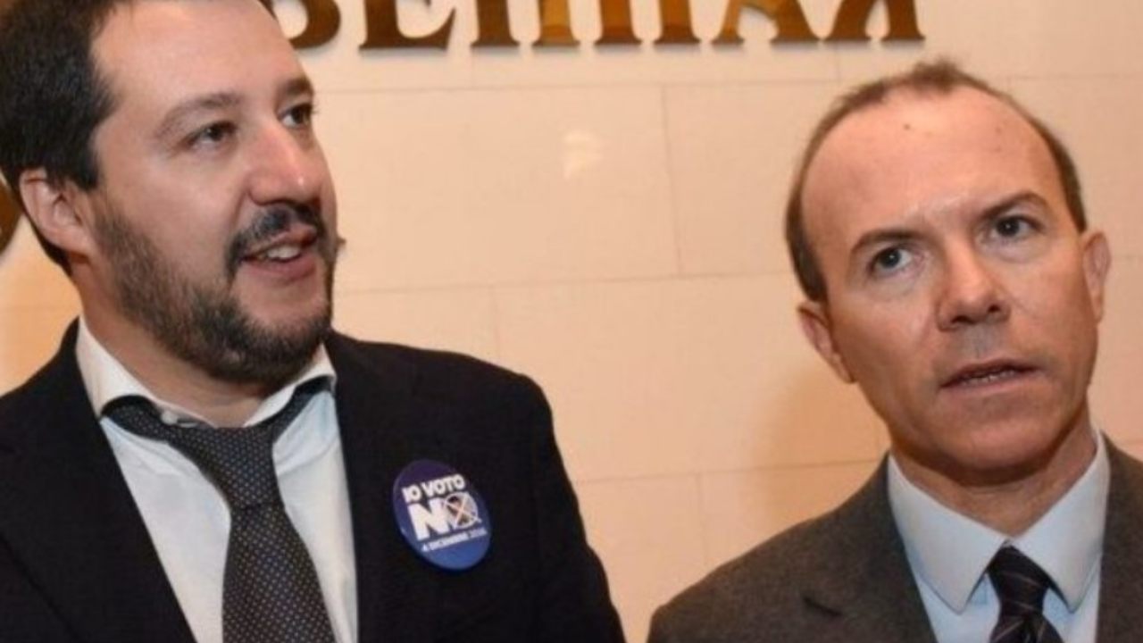 Matteo Salvini e Gianluca Savoini