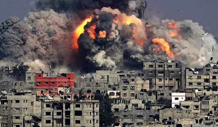 Bombardamento israeliano su Gaza 
