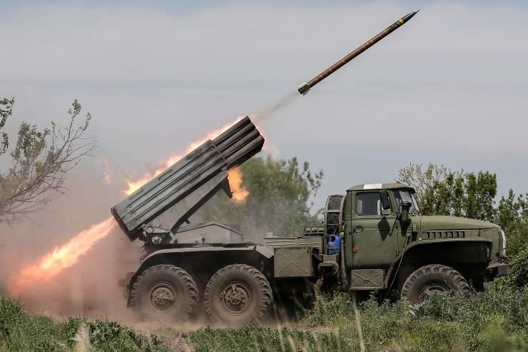 Lancio di un razzo ucraino