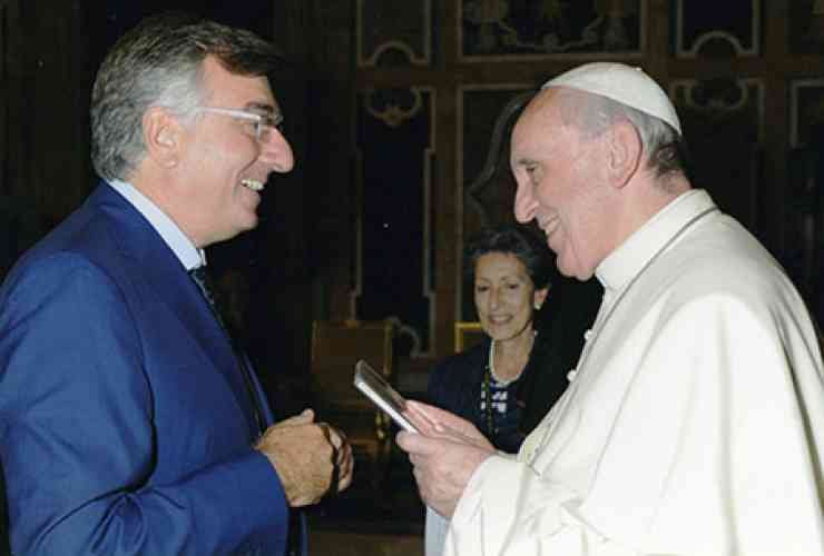 Massimo Milone con Papa Francesco