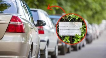 Stava per parcheggiare ma trova uno strano cartello, non appena lo legge ci ripensa