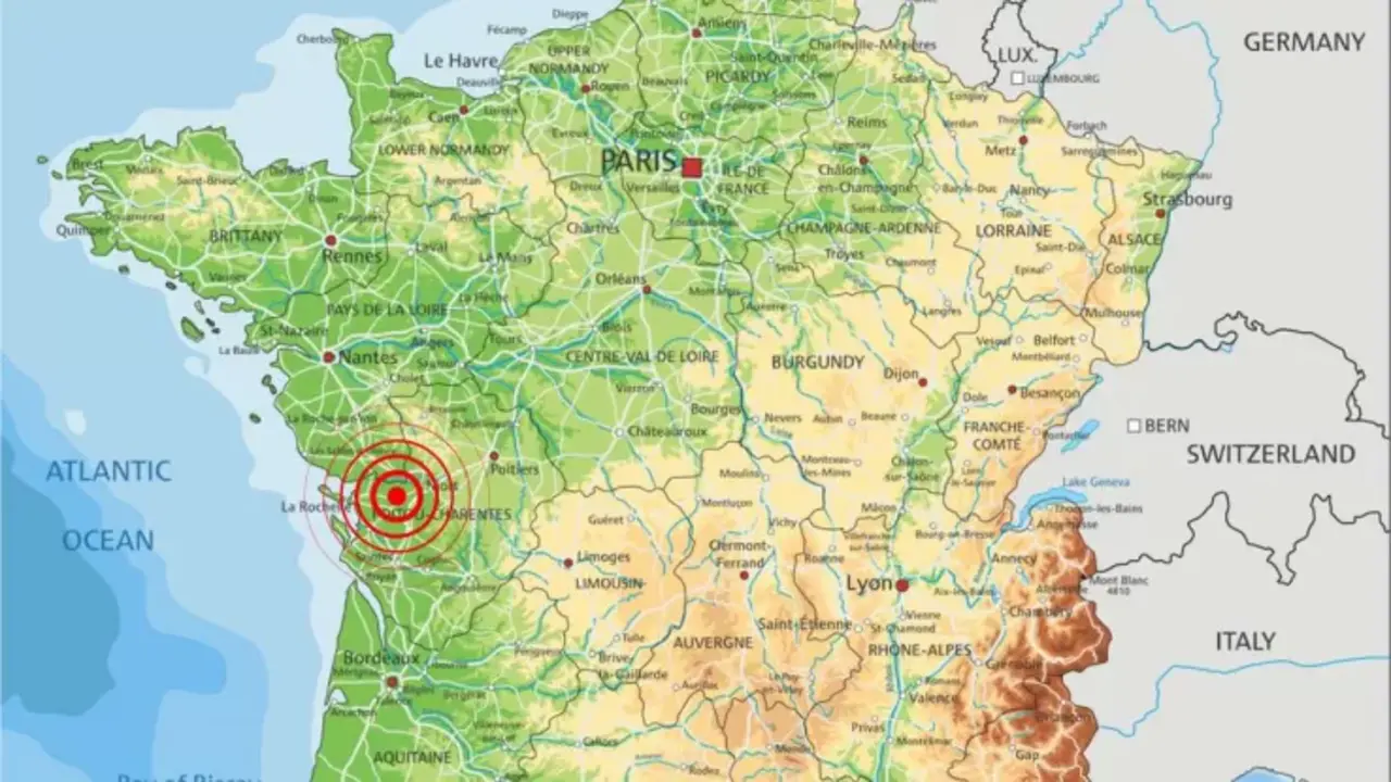 Epicentro della scossa di terremoto in Francia