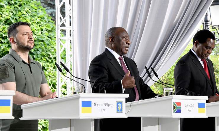 Kiev, leader africani in visita per la missione di pace