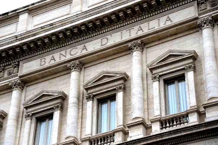 La facciata di Palazzo Koch a Roma, sede della Banca d'Italia