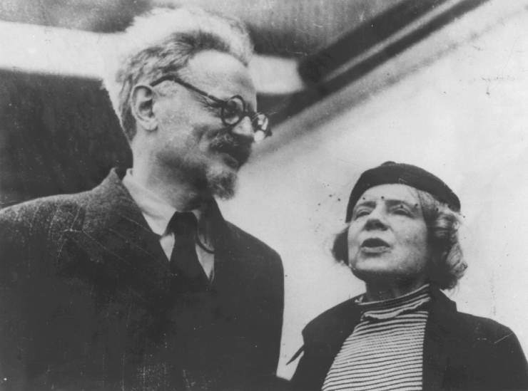 Leon Trotsky e sua moglie