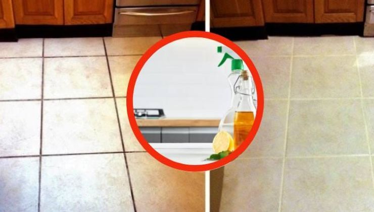 Detergente naturale per pulire pavimenti e fughe