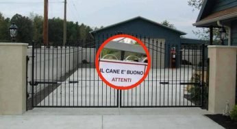 “Attenti a…”, appende questo cartello all’ingresso di casa: passanti sbigottiti