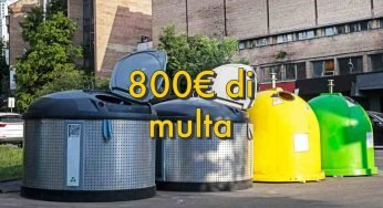 Mai gettare queste cose nella raccolta differenziata: rischi 800 euro di multa