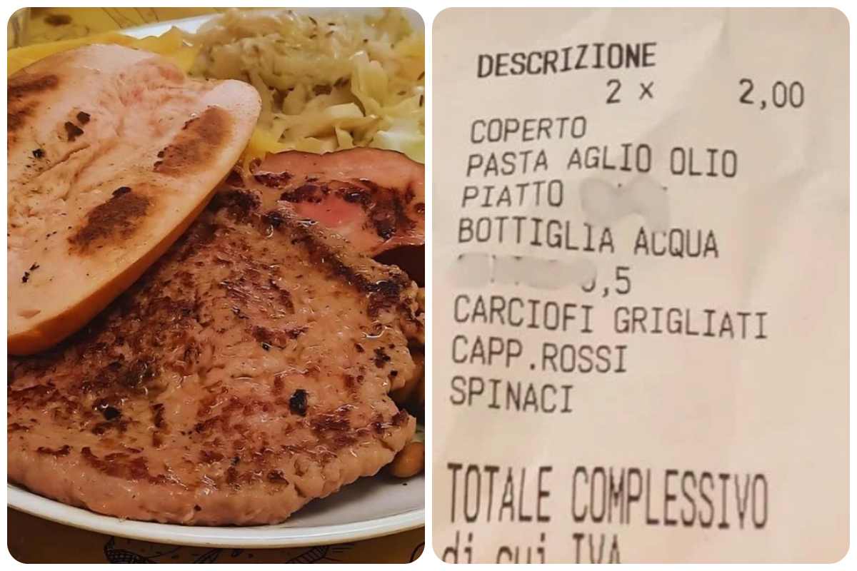 Lo scontrino della cena in Veneto